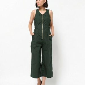 Exclusive Sayaka Davis green front zip jumpsuit